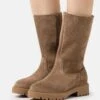Pier One Leather Winter Boot - Laarzen - Taupe -Pier One 8bef5468585a4c10acc85d415b419533