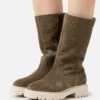 Pier One Leather Winter Boot - Laarzen - Khaki -Pier One f1e1084164b44c56bf7ad90acb69a5a2