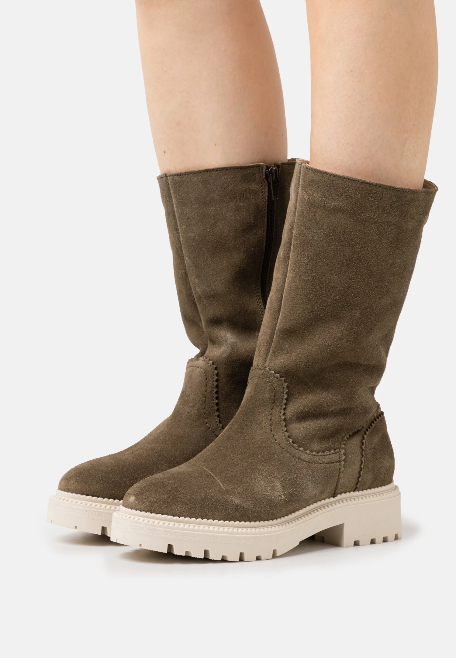 Pier One Leather Winter Boot - Laarzen - Khaki 3 Pier One Leather Winter Boot - Laarzen - Khaki